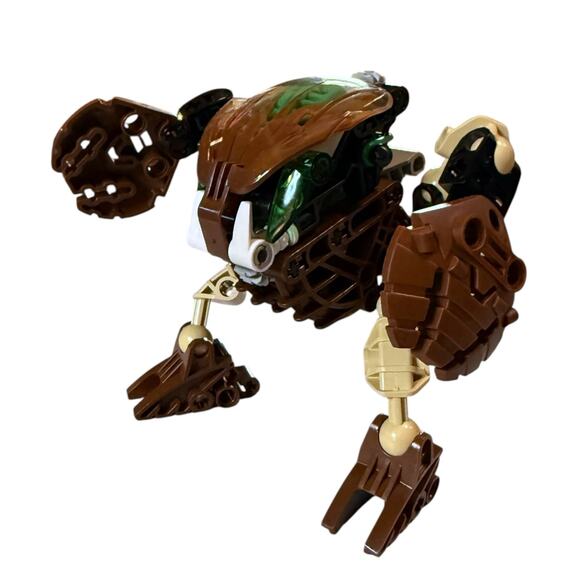 Vintage LEGO BIONICLE Pahrak Brown Green 8560 Set with Canister Complete Set - Picture 2 of 12